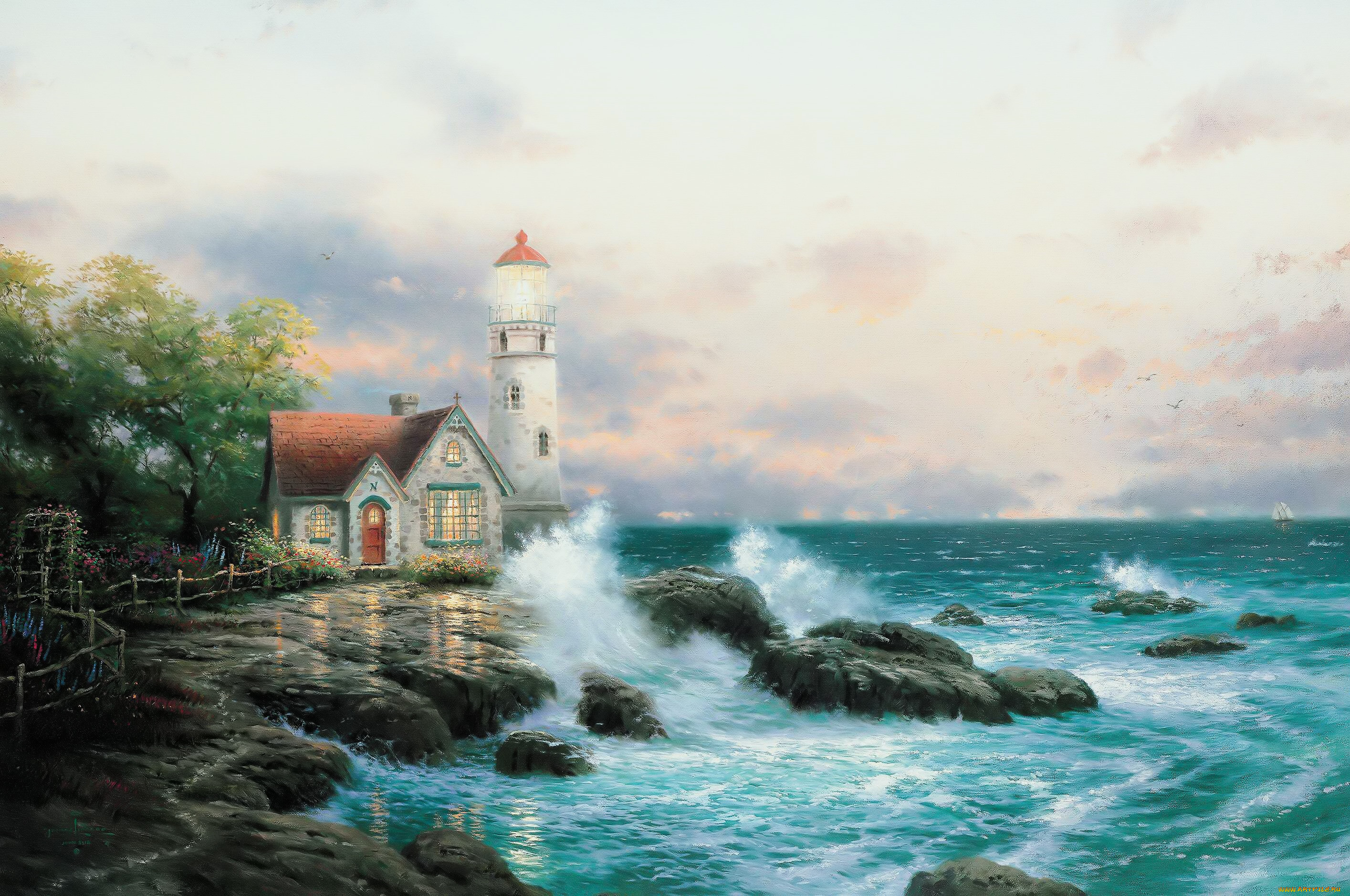 ����������, thomas kinkade, ���, ����, �������, �����, �����, ����, �����, ������